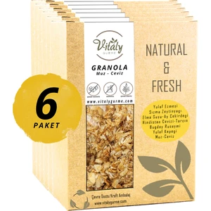 Vitaly Gurme Doğal Katkısız Granola Muz - Ceviz 6'lı Paket 6 x 320 gr