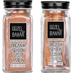 Güzel Ada Gıda Organik Seylon Toz Tarçın + Seylon Çubuk Tarçın
