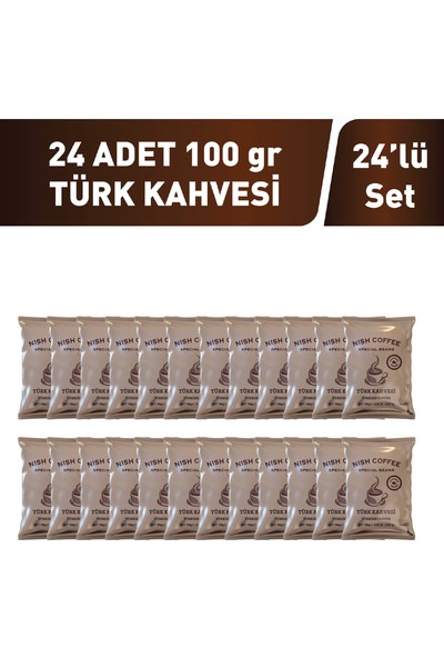 Nish Kahve Hünkar Türk Kahvesi 24 x 100 gr