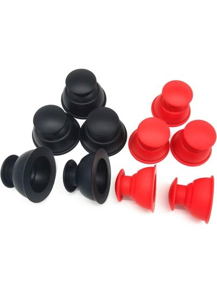 Vantuz Silikon Masaj Kupası, Kuru Kupa 4'Lü Set