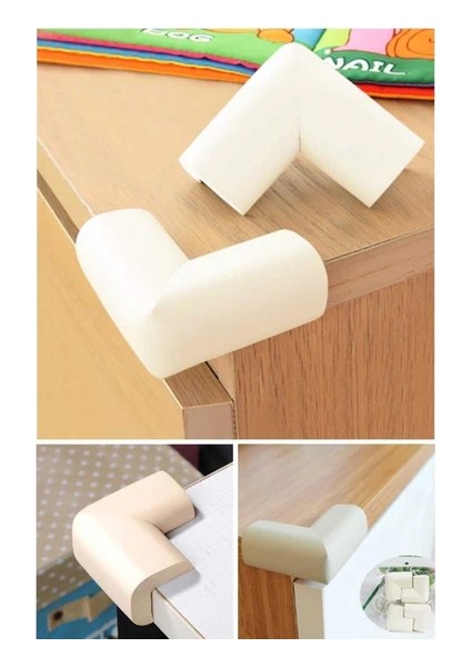 Kauçuk Masa Köşe Koruyucu 4'lü Set Bebek Sivri Köşe Koruma