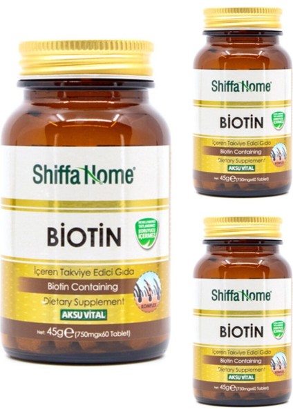 Biotin 60 Tablet 750 Mg X 3 Adet