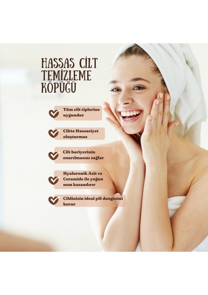 Hassas Cilt Temizleyici Nemlendirici Arındırıcı Köpük Hyalüronik Acit Shea Butter 150 ml