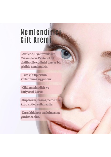 Cilt Nemlendirici Krem Atopik Dermatit Kuperozlu ve Tüm Cilt Tipleri 30 ml