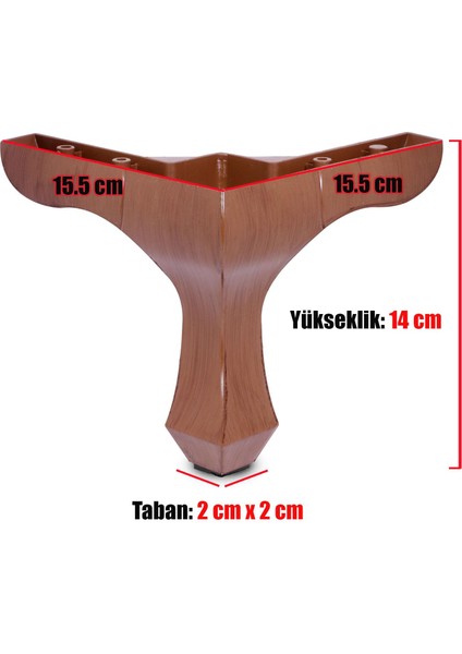 Mobilya Kanepe Sehpa Puf Koltuk Ayağı 14 cm Kahve Baza Ayak modelleri