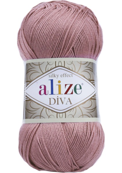 Diva Merserize Ip Yazlık Bikini Bustiyer Bluz Örgü Ipi 354 Gül