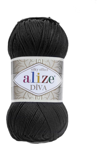 Diva Merserize Ip Yazlık Bikini Bustiyer Bluz Örgü Ipi 60 Siyah