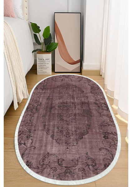 Dijital Baskılı Kaymaz Taban Yıkanabilir Oval Salon Halısı Mutfak Halısı ve Yolluk NHO-HT-1001
