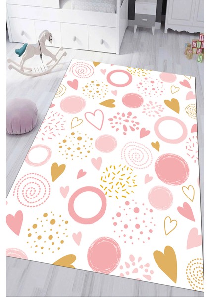 Dijital Baskılı Kaymaz Tabanlı Yıkanabilir Çocuk Odası Halısı NHÇ-HP-599