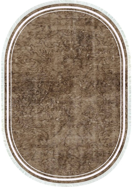 Dijital Baskılı Kaymaz Taban Yıkanabilir Oval Salon Halısı Mutfak Halısı ve Yolluk NHO-SD-244