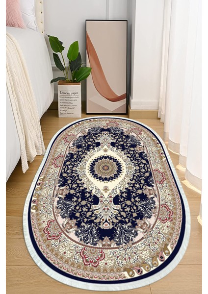 Dijital Baskılı Kaymaz Taban Yıkanabilir Oval Salon Halısı Mutfak Halısı ve Yolluk Nho-Hk-29
