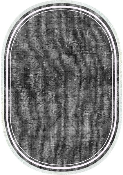 Dijital Baskılı Kaymaz Taban Yıkanabilir Oval Salon Halısı Mutfak Halısı ve Yolluk NHO-SD-245