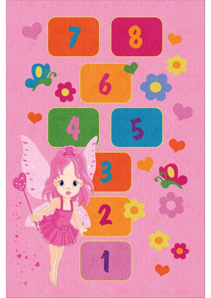 Dijital Baskılı Kaymaz Tabanlı Yıkanabilir Seksek Desenli Çocuk Odası Halısı NHÇ-HP-652 fiyatları