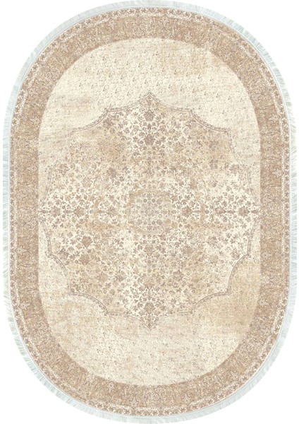 Dijital Baskılı Kaymaz Taban Yıkanabilir Oval Salon Halısı Mutfak Halısı ve Yolluk NHO-HT-479
