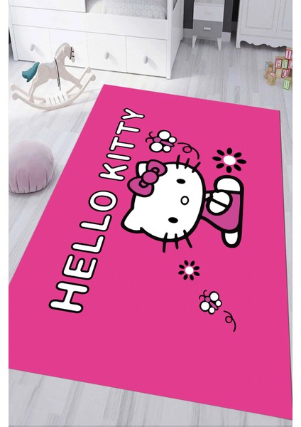 Dijital Baskılı Kaymaz Tabanlı Yıkanabilir Çocuk Odası Halısı NHÇ-HP-654
