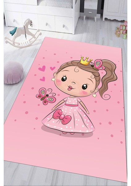 Dijital Baskılı Kaymaz Tabanlı Yıkanabilir Çocuk Odası Halısı NHÇ-HP-628
