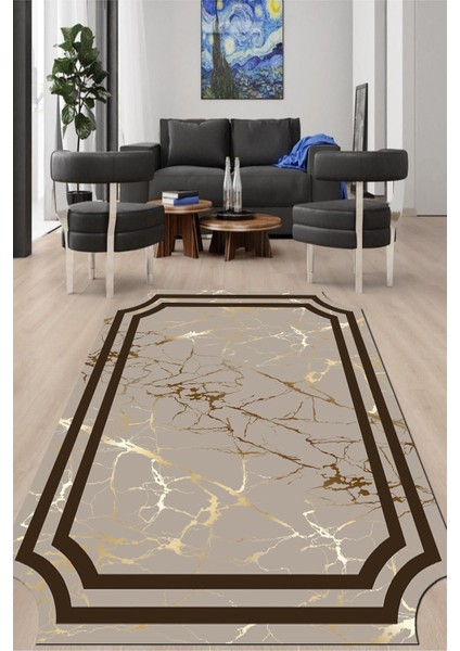 Dijital Baskılı Kaymaz Taban Yıkanabilir Lazer Kesim Salon Halısı ve Yolluk NH-LZR-HT-853