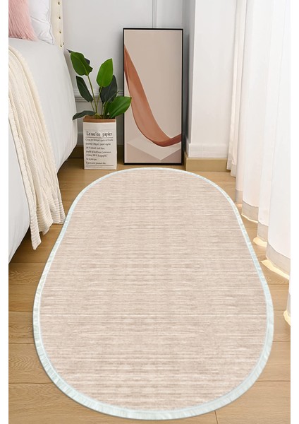 Dijital Baskılı Kaymaz Taban Yıkanabilir Oval Salon Halısı Mutfak Halısı ve Yolluk NHO-SD-376