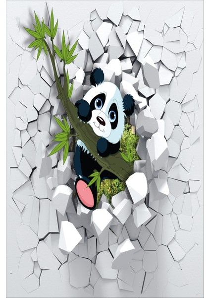 Dijital Baskılı Kaymaz Tabanlı Yıkanabilir Panda Desenli Çocuk Odası Halısı NHÇ-HP-713 fiyatları