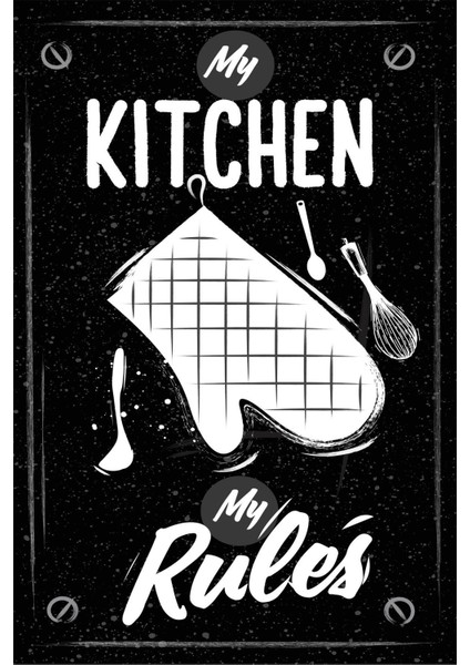 Dijital Baskılı Kaymaz Taban Yıkanabilir Kitchen Rules Mutfak Halısı NHM-HM-551 fiyatları