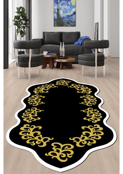 Dijital Baskılı Kaymaz Taban Yıkanabilir Lazer Kesim Salon Halısı ve Yolluk NH-LZR-SD-133