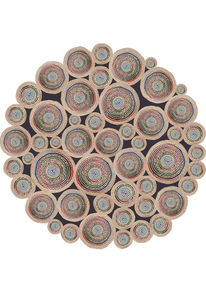 Dijital Baskılı Kaymaz Taban Yıkanabilir Yuvarlak Lazer Kesim Salon Halısı NH-LZR-SD-105 fiyatları