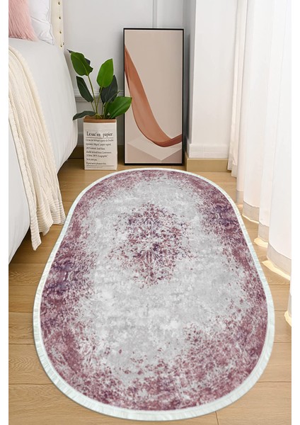 Dijital Baskılı Kaymaz Taban Yıkanabilir Oval Salon Halısı Mutfak Halısı ve Yolluk NHO-HT-199