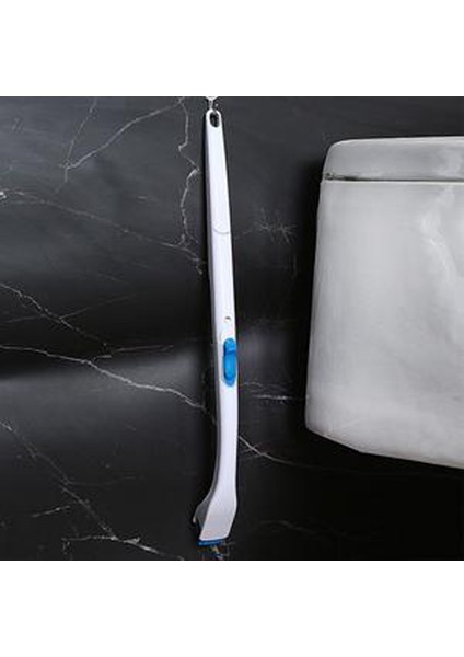 Tek Kullanımlık Tuvalet Temizleyici Fırça Banyo Temizleyici Kolu + Askılı + 12 Cımbız Scrubber Fırça ile Dolum Temizleme Aracı Tuvalet Fırçası Tutucular (Yurt Dışından)