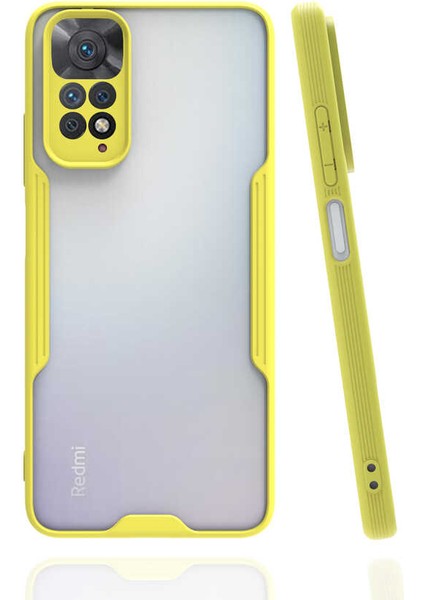 Xiaomi Redmi Note 11 Global Kılıf Kamera Korumalı Colorful Kapak - Sarı