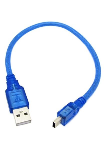 Mini USB Mp3 Mp4 Şarj ve Data Kablosu 30 cm Harici HDD Kablosu