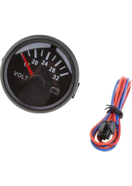 2 '' 52MM Paslanmaz Çelik Tekne Voltmetre Deniz Tekne Yat Siyah Için 16-32 V (Yurt Dışından)