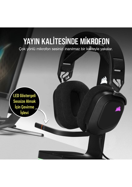 HS80 Rgb Kablolu Oyuncu Kulaklığı - Siyah fırsatları