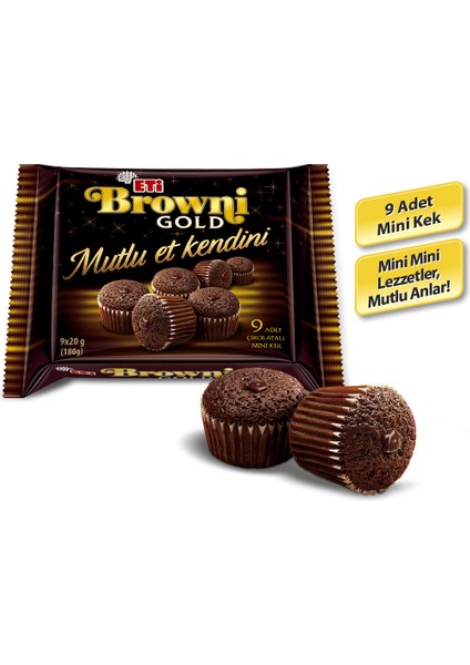 Browni Gold Mini Çikolatalı Kek 180 g x 4 Adet modelleri