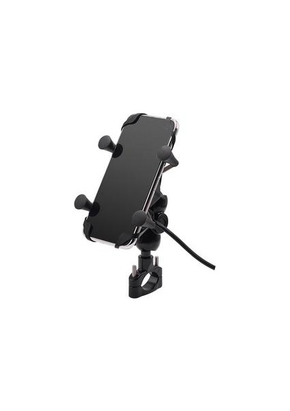 Motosiklet Telefon Tutucu Standı USB Şarj Telefonu ile Standı Moto 3,5 6.0 Inç Cep Telefonu Mount Için Arka Görüntü Aynası Gidon Braketi (Yurt Dışından)
