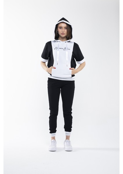 Addıs Kapşonlu Kısa Kollu Eşortman Ikili Takım modelleri