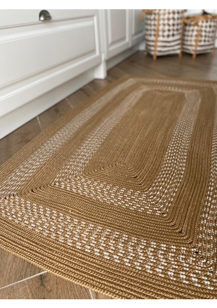 Milda Jüt Hasırlı Renkli El Örgüsü Kilim 34 fiyatları