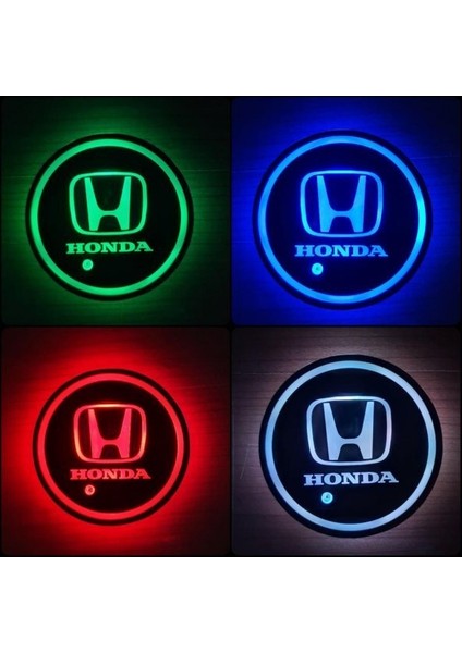 Honda LED Işıklı Araç Bardaklık Altı - Barda Altı LED Işık