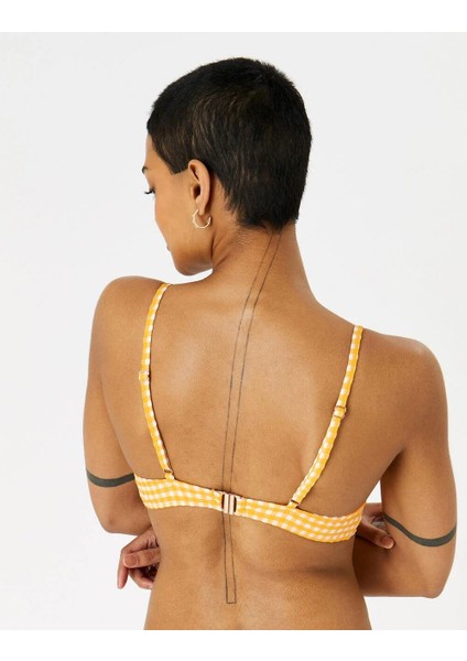 Turuncu Pötikareli Düğmeli Crop Üst Turuncu modelleri