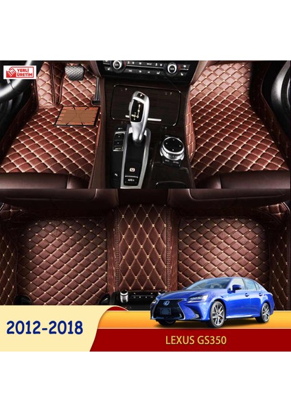 Lexus GS350 2012-2018 Uyumlu 5d Havuzlu Suni Deri Oto Paspas