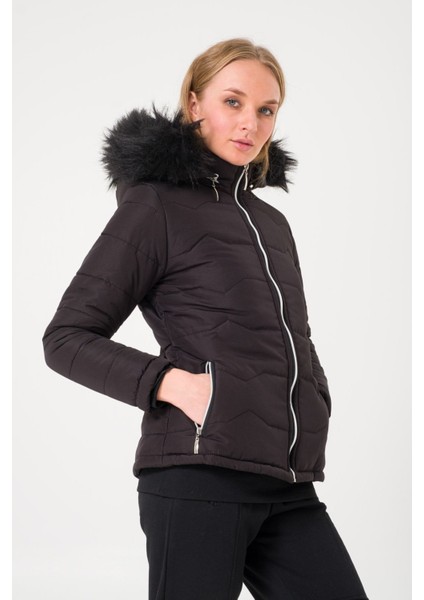 Günlük Kürklü Şişme Kadın Mont 807S