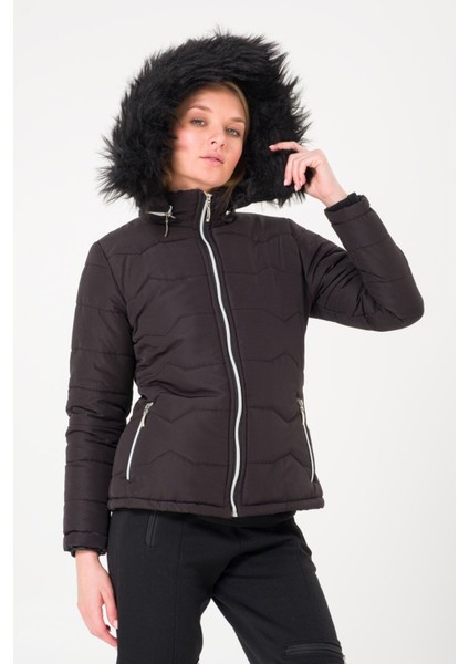 Günlük Kürklü Şişme Kadın Mont 807S modelleri