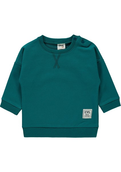 Civil Baby Erkek Bebek Sweatshirt 6-18 Ay Petrol Yeşili