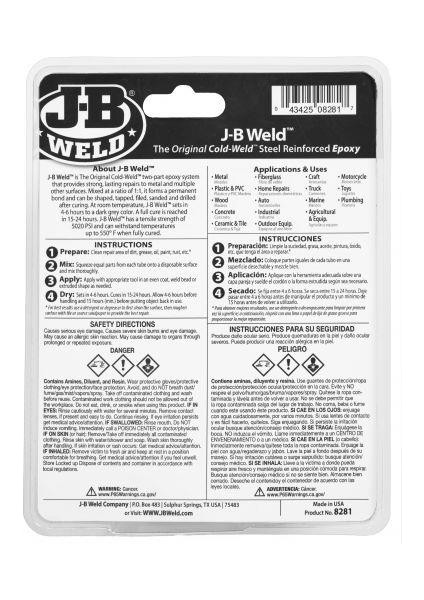 Pro Size ( Industro Weld )- Çiftli Epoksi Yapıştırıcı ve Tamir Macunu 282 Gr.