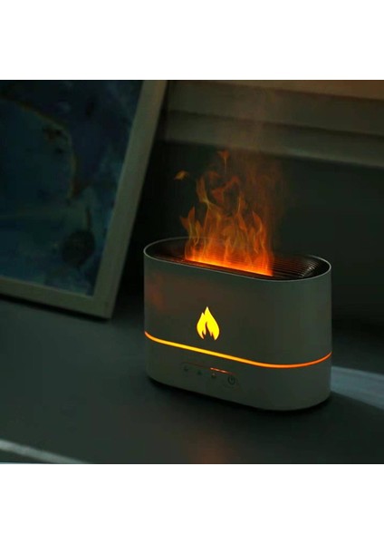 Hava Nemlendirici Otomatik Kapatma 3D Alev USB Bebekler Için Kreş Yoga Yatak Odası Siyah (Yurt Dışından) indirimleri