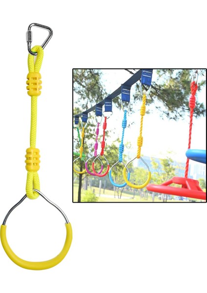 Açık Yüzükler Salıncak Spor Çocuk Spor Çocuklar Çocuk Egzersiz Jimnastik Yüzük Sarı (Yurt Dışından)