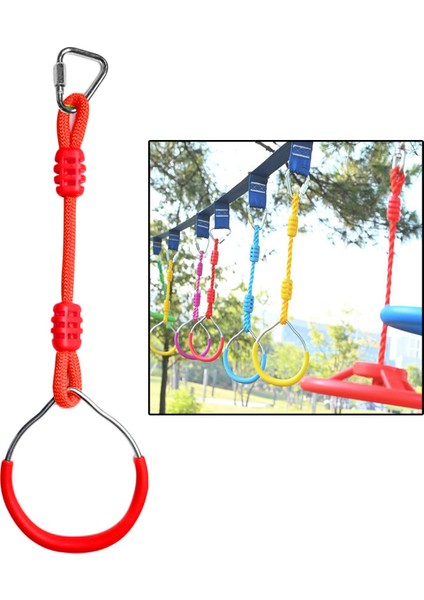 Açık Yüzük Salıncak Spor Çocuk Spor Çocuklar Çocuk Egzersiz Jimnastik Yüzük Kırmızı (Yurt Dışından) fırsatları