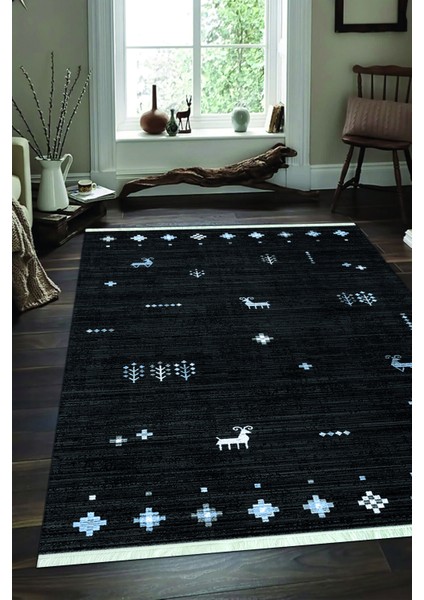 Dijital Baskılı Kaymaz Taban Yıkanabilir Modern Salon Halısı Mutfak Halısı ve Yolluk NH-SD-1057