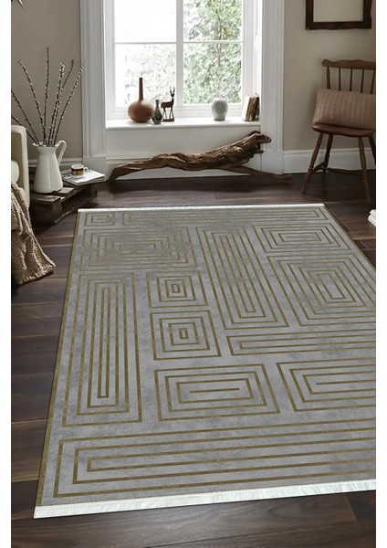 Dijital Baskılı Kaymaz Taban Yıkanabilir Modern Salon Halısı Mutfak Halısı ve Yolluk NH-SD-1042