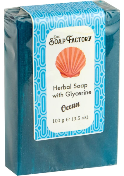 The Soap Factory Gliserinli Okyanus Sabunu 100 g - Siyah Noktalar ve Yağlı Ciltler İçin - Okyanus Suyu ve Yosun Özü İçerir - Doğal - Daha Parlak Bir Cilt İçin