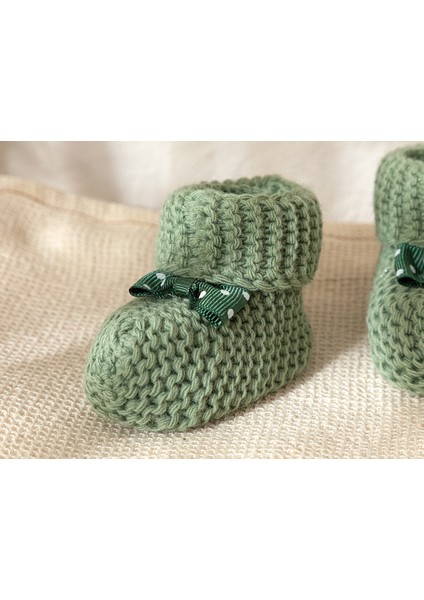 Soft Triko Fiyonklu Bebe Çorap 6-12 Ay Yeşil fiyatları